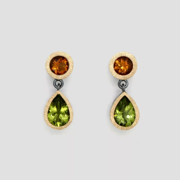 Arracades citrins i peridots