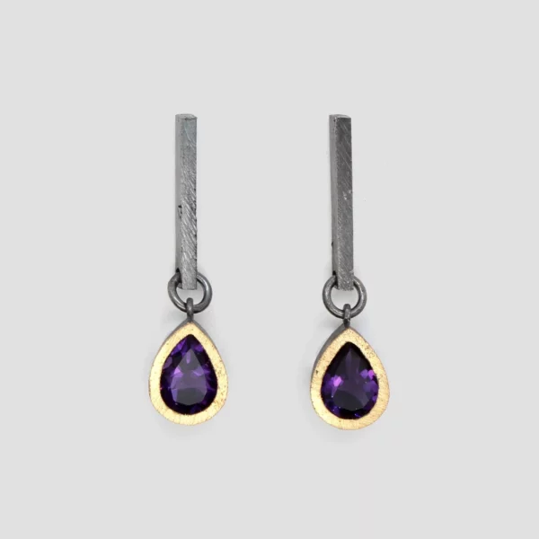 Arracades ametistes llàgrimes