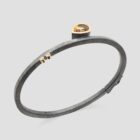 Pulsera citrino lágrima, de diamantes, citrino, oro amarillo y plata. Joya de Comin Joieria Creativa