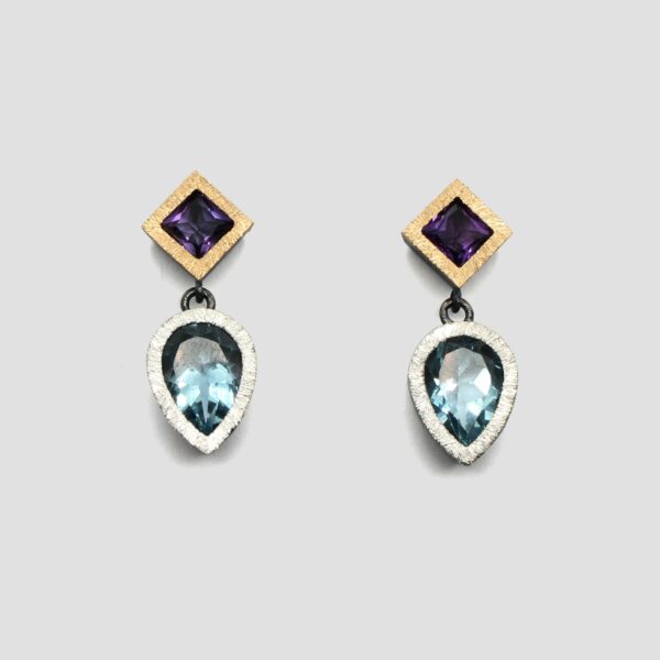 Arracades ametistes i topazis