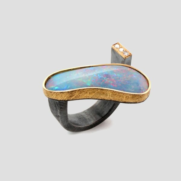 Anell òpal doublet