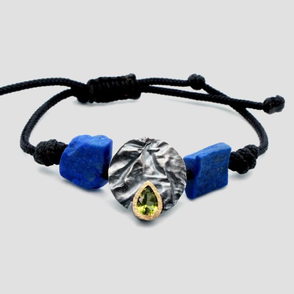 Polsera peridot i lapislàtzuli