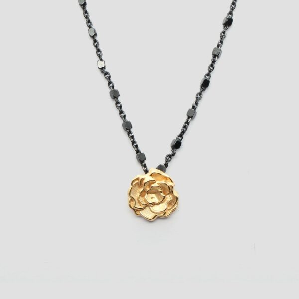 Collar plata xapada en or • rosa